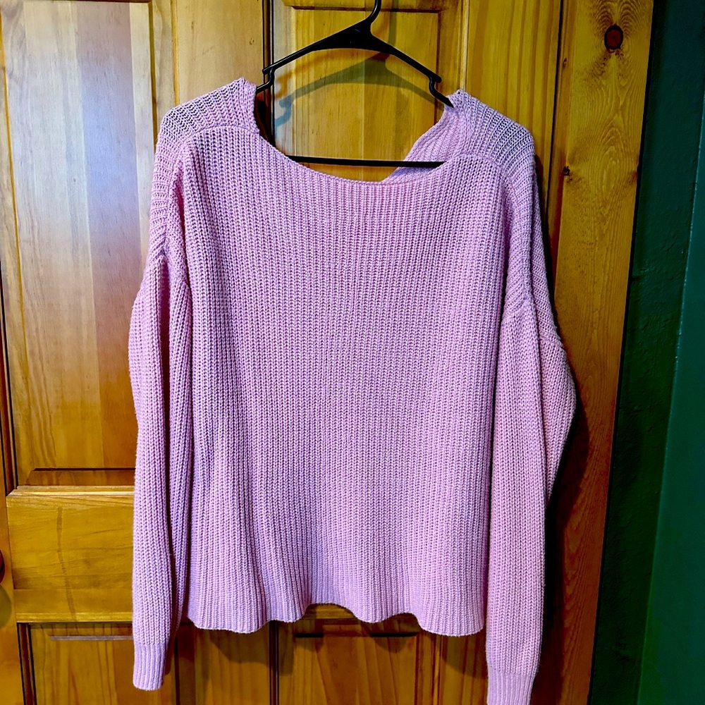 Pink sweater; size NA; $14